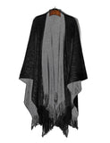 Karla Hanson Women's Reversible Knit Poncho Shawl | MaxStrata®