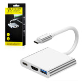 Reiko Type-C to HDMI 3-in-1 Adapter in Silver | MaxStrata