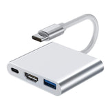 Reiko Type-C to HDMI 3-in-1 Adapter in Silver | MaxStrata