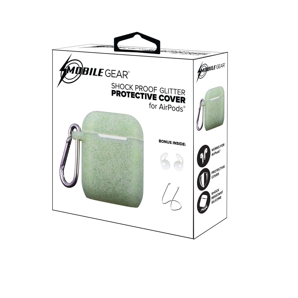 Reiko Mobile Gear Sparkling Silicone AirPods Cover Case Mint Green