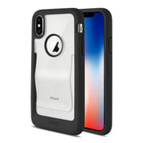 Reiko iPhone X/iPhone XS Belt Clip Polymer Case in Clear Black | MaxStrata
