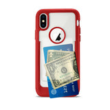 Reiko iPhone X/iPhone XS Belt Clip Polymer Case in Clear Red | MaxStrata