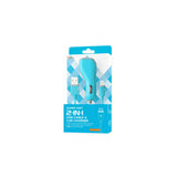 Reiko Micro USB Car Charger with Data USB Cable in Blue | MaxStrata