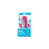 Reiko Micro USB Car Charger with Data USB Cable in Hot Pink | MaxStrata