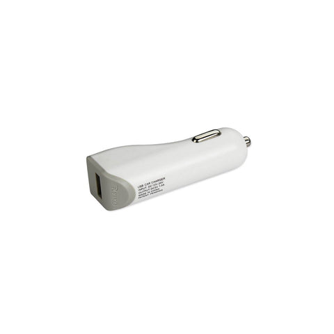 Reiko Micro USB Car Charger with Data USB Cable in White | MaxStrata