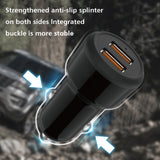 Reiko 8 Pin Portable Car Charger with Built in 3 Ft Cable in Black | MaxStrata