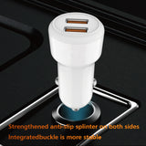 Reiko Micro Portable Car Charger with Built in 3 Ft Cable in White | MaxStrata