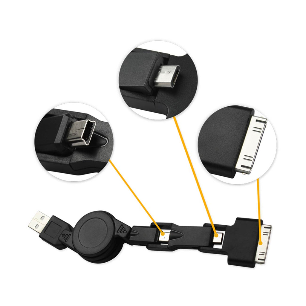 Reiko 3-in-1Male to Dual Stereo Audio Cable 3.3Ft in Black | MaxStrata