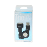 Reiko 3-in-1Male to Dual Stereo Audio Cable 3.3Ft in Black | MaxStrata