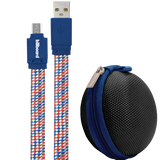 Reiko 6' Micro USB Sync & Charge Cable Blue | MaxStrata