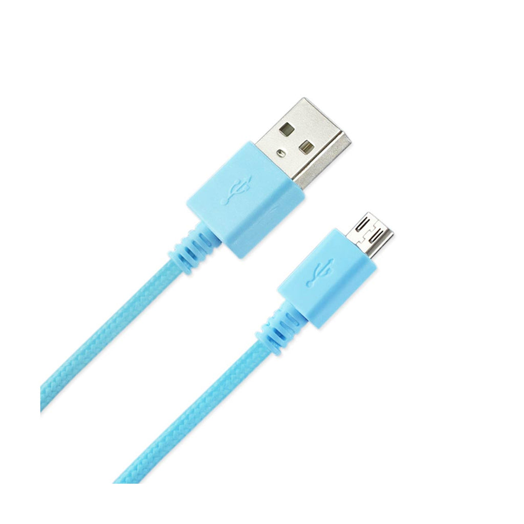 Reiko Braided Micro USB Data Cable 3.3 Feet in Navy | MaxStrata