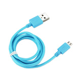 Reiko Braided Micro USB Data Cable 3.3 Feet in Navy | MaxStrata