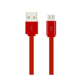 Reiko Flat Micro USB Data Cable 3.2Ft in Red | MaxStrata