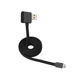 Reiko Micro USB Piggyback Flat Liberator USB Cable 3.2Ft in Black | MaxStrata
