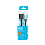 Reiko Micro USB Piggyback Flat Liberator USB Cable 3.2Ft in Black | MaxStrata