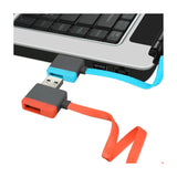 Reiko Micro USB Piggyback Flat Liberator USB Cable 3.2Ft in Blue | MaxStrata