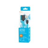 Reiko Micro USB Piggyback Flat Liberator USB Cable 3.2Ft in Blue | MaxStrata