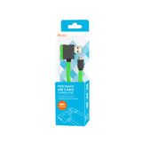 Reiko Micro USB Piggyback Flat Liberator USB Cable 3.2Ft in Green | MaxStrata