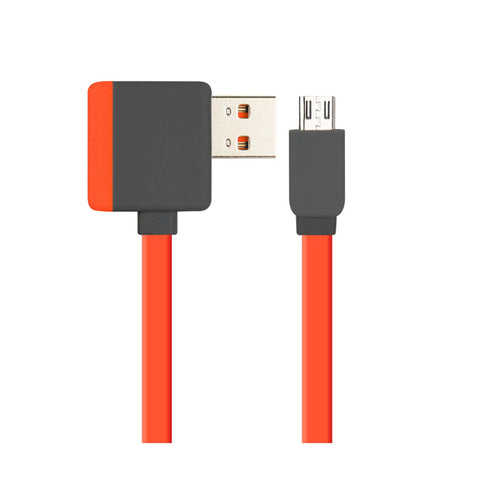 Reiko Micro USB Piggyback Flat Liberator USB Cable 3.2Ft in Red | MaxStrata