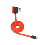 Reiko Micro USB Piggyback Flat Liberator USB Cable 3.2Ft in Red | MaxStrata