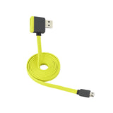 Reiko Micro USB Piggyback Flat Liberator USB Cable 3.2Ft in Yellow | MaxStrata