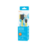 Reiko Micro USB Piggyback Flat Liberator USB Cable 3.2Ft in Yellow | MaxStrata