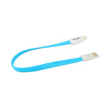 Reiko Flat Magnetic Gold Plated Micro USB Data Cable 0.7 Foot in Blue | MaxStrata