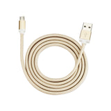 Reiko 3.3Ft Nylon Braided Micro USB Charging & Sync Data Cable for Android Phones in Gold | MaxStrata