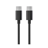 Reiko USB C to Type C Charge & Sync Data Cable 3.3 Ft in Black | MaxStrata