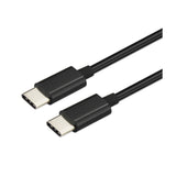Reiko USB C to Type C Charge & Sync Data Cable 3.3 Ft in Black | MaxStrata