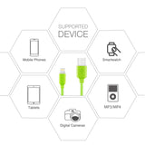 Reiko 30 Pcs Tangle Free Apple iPad Air USB Data Cable 3.3 Feet in Green | MaxStrata