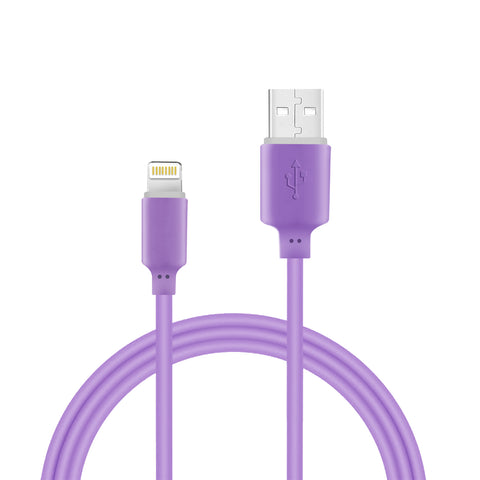 Reiko 30 Pcs Tangle Free Apple iPad Air USB Data Cable 3.3 Feet in Purple | MaxStrata