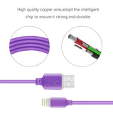 Reiko 30 Pcs Tangle Free Apple iPad Air USB Data Cable 3.3 Feet in Purple | MaxStrata