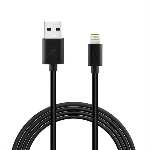 Reiko 3.3Ft PVC Material 8 Pin USB 2.0 Data Cable in Black & Simple Packaging | MaxStrata