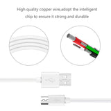 Reiko 3.3Ft PVC Material Micro USB 2.0 Data Cable in White & Simple Packaging | MaxStrata