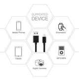 Reiko 3.3Ft PVC Material Type C USB 2.0 Data Cable in Black & Simple Packaging | MaxStrata