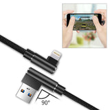 Reiko 3.3Ft Nylon Braided Material 8 Pin USB 2.0 Data Cable in Black | MaxStrata