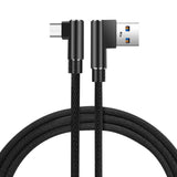 Reiko 3.3Ft Nylon Braided Material Micro USB 2.0 Data Cable in Black | MaxStrata