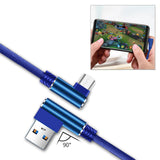 Reiko 3.3Ft Nylon Braided Material Micro USB 2.0 Data Cable in Blue | MaxStrata