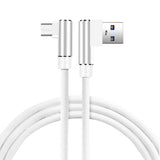 Reiko 3.3Ft Nylon Braided Material Micro USB 2.0 Data Cable in White | MaxStrata