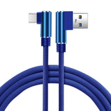 Reiko 3.3Ft Nylon Braided Material Type C USB 2.0 Data Cable in Blue | MaxStrata