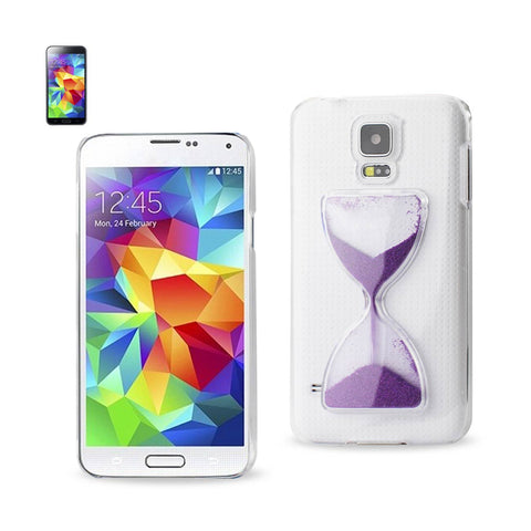 Reiko Samsung Galaxy S5 3D Sand Clock Clear Case in Purple | MaxStrata