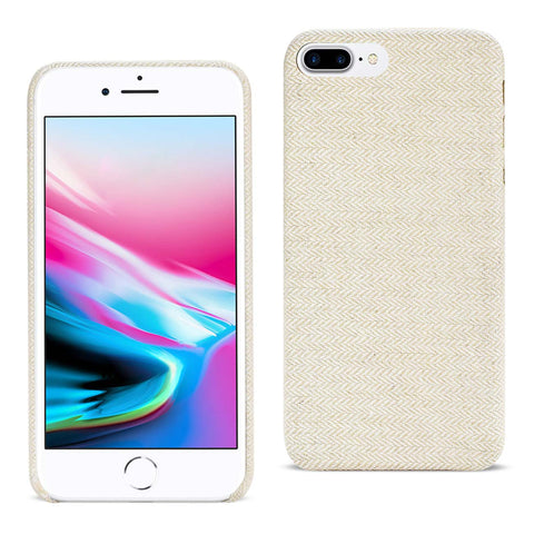 Reiko iPhone 8 Plus Herringbone Fabric in Beige | MaxStrata