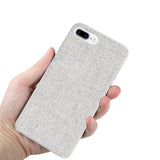 Reiko iPhone 8 Plus Herringbone Fabric in Light Gray | MaxStrata