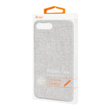 Reiko iPhone 8 Plus Herringbone Fabric in Light Gray | MaxStrata