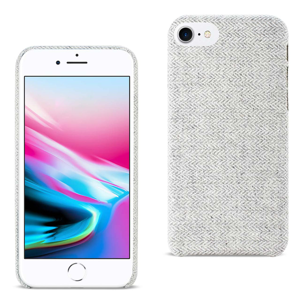 Reiko iPhone 7/8/SE2 Herringbone Fabric in Light Gray | MaxStrata