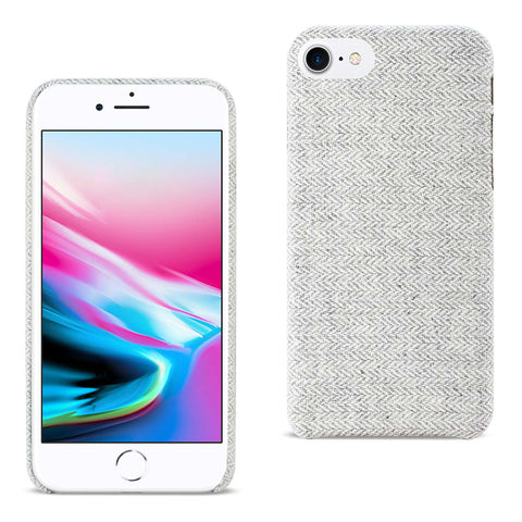 Reiko iPhone 7/8/SE2 Herringbone Fabric in Light Gray | MaxStrata