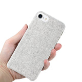 Reiko iPhone 7/8/SE2 Herringbone Fabric in Light Gray | MaxStrata