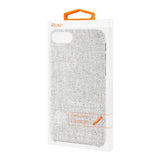 Reiko iPhone 7/8/SE2 Herringbone Fabric in Light Gray | MaxStrata