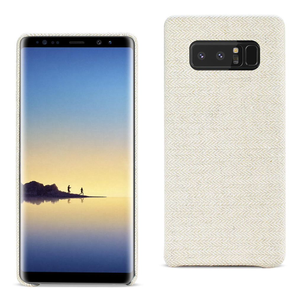 Reiko Samsung Galaxy Note 8 Herringbone Fabric in Beige | MaxStrata